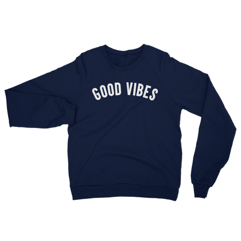 GOOD VIBES - Premium Sweater - Navy (Unisex)