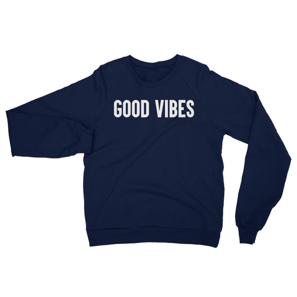 GOOD VIBES Classic - Premium Crewneck Sweater - Navy (Unisex)