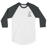 Peace (Prestige) - 3/4 Sleeve Raglan - Heather Grey/White (Unisex)